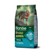 MONGE Suva hrana za odrasle sterilisane mačke Bwild tunjevina i grašak bez žitarica 1.5kg
