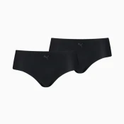 PUMA Womens Seamless Hipster Panties 2 Pack, Black
