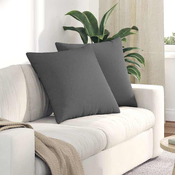 Jastucici za sofu 2 pcs Tamno siva 80 x 80 cm tkanina