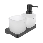 NIMCO MAC 2905831C-T-90-Stenski dozator mila in stojalo za zobno ščetko MAYA 320 mm