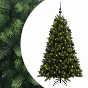 Vidaxl Umjetno božično drevo z okrasnimi kroglami 210 cm 300 LED