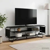 vidaXL TV stojalo 180 x 36 x 45 cm Črni hrast Inženirski les