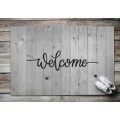 tulup.si Predpražnik za pred vrata Welcome sive plošče 90x60 cm