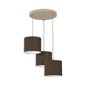 Luster na sajli ARDEN 3xE27/15W/230V precnik 30 cm bež/braon