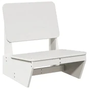 Vidaxl Vrtni stol Bela 60x64x70,5 cm masivni les borovega lesa