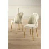 Hanah Home Set stolica Mara, 45x91x42 cm, 6 komada, Zlatno-krem boje