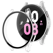 Ovitek z zaščito zaslona Techsuit Defense360 Pro za Samsung Galaxy Watch4/5 (44mm) - prozoren