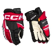 Hokejske rokavice CCM Tacks XF PRO Black/Red/White Senior 13 palcev