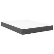 Vidaxl Vzmetnica z vzmetnico Siva 140 x 200 cm blago