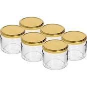 BIO 330 ml kozarec z zlatim pokrovčkom, premer 82/6, 6 kosov.