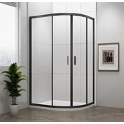 EASY BLACK Tuš kabina 1000x800 mm, L/R, prozorno steklo - 100x80 cm - Polysan - EASY BLACK - 24 - Kvadrant s podaljšano stransko ploščo - 1000 - 1900 - 800 - 6 - 14