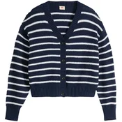 LEVIS ® Pletena jopa Snowflake Cardigan mornarska / bela
