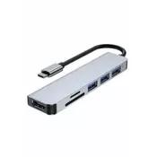 USB HUB MOYE CONNECT Multiport Hub X6 Series, USB-C na USB 3.0 / USB 2.0 / HDMI / SD