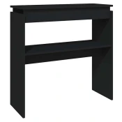VIDAXL Konzolna mizica črna 80x30x80 cm iverna plošča