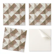 shumee Komplet samolepilnih PVC ploščic z geometrijskimi trikotniki 9x30x30 cm