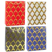 Elegantna poklon vrećica s zlatnim ukrasima 32 x 26 x 12 cm