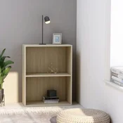 shumee vidaXL 2-nadstropna knjižna omara sonoma hrast 60x30x76,5 cm