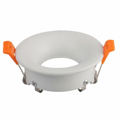 V-TAC Okvir za žarnico GU10, okrogel, aluminijast, bel