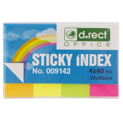 Označevalec strani levia papirnat 50x20x4 intenziven 4x40l 009142
