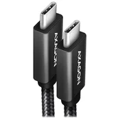 AXAGON podatkovni in polnilni kabel USB-C z USB-C / USB3.2 Gen 2 / 5A / PD 100W / pleten / 1,5 m / črn