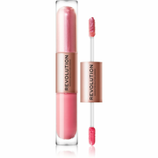 Makeup Revolution Double Up tekuce sjenilo za oci 2 u 1 nijansa Blissful Pink 2x2,2 ml