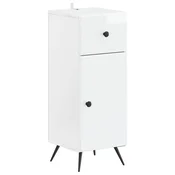 vidaXL Omara za shranjevanje v kopalnici BREDA Bela visok sijaj