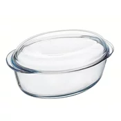 Pyrex Ovalni pekač s pokrovom, 4L, iz borosilikatnega (kaljenega) stekla