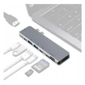 shumee ZVEZDIŠČE USB-C ADAPTER HDMI 4k Micro SD Napajanje PD 87W