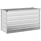 vidaXL Povišana vrtna gredica Srebrna 100 x 40 x 55 cm cinkano