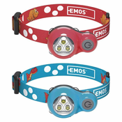 Emos Naglavna LED svetilka Dino 3 LED, 2x CR2032, 8 kos, display box