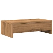 Vidaxl Stojalo za zaslon s predali artisian hrast 50x27x15 cm inž. les