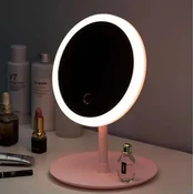LED LIČILNO KOZMETIČNO OGLEDALO Z NASTAVLJIVIM KOTOM OSVETLJENO OGLEDALO