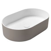 SAPHO Minimalistični umivalnik THIN Rockstone, 55x35cm, agila/bela mat