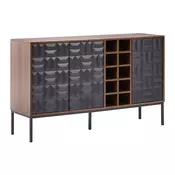 Omarica Berwyn 2905 Črna, Temen les, 85x140x40cm, MDF plošča