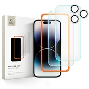 ZAŠČITNO STEKLO TECH-PROTECT SUPREME SET 3-PACK IPHONE 16 PRO CLEAR