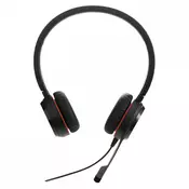 Jabra EVOLVE 20 MS Stereo USB Headband Special Edition Noise cancelling, USB connector, with mute-button and volume control on the cord, with leatherette ear cushion, Microsoft optimized (4999-823-309)