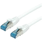 VALUE Value 21.99.1970 RJ45 omrežni kabel\, Patch kabel CAT 6a S/FTP 0.50 m bela 1 kos, (20420876)