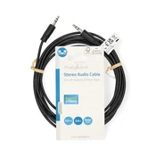 Nedis CAGL22000BK30 stereo audio kabel, 3,5 mm utikač - 3,5 mm utikač, 3 m