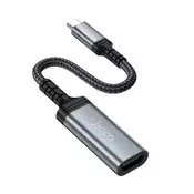 HOCO UA43A adapter kabel Type-C - HDMI priključak, 20 cm, tamnosiva