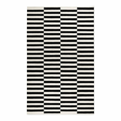 Črna/bela obojestranska ročno tkana volnena preproga 200x300 cm Donna – Hanse Home