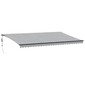 Vidaxl Avtomatsko zložljiva tenda antracit in bela 600x300 cm