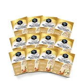 GoHealthy Paket ovsene kaše Premuim, Bela cokolada, vanila i badem, 64 g, 12 komada