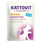 Kattovit Sensitive vrečka - piščanec + puran 85 g