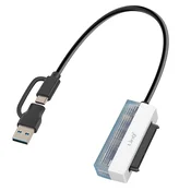 LINQ LinQ, Adapter USB in USB C na SATA 2,5 5 Gbit/s prenos podatkov, Črna, (5000220227)