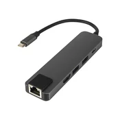 Omrežni adapter USB-C RJ45+HDMI K-03