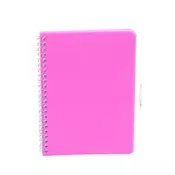 Kolegij blok - A5, špiralni, črtni, 60 listov, PP, 80 g, roza