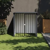 Kucica za pse s krovom crna 110 x 103 x 109 cm pocincani celik