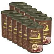 Fitmin Purity Adult Chicken & Liver 12x400 g