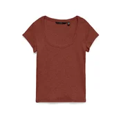 VERO MODA Majica VMCHLOE rjasto rjava