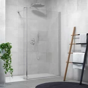 Aquaestil Zenith tuš stijena dodatna uz Wall 20 - Aquaestil - 20 cm / 200 cm - Kaljeno staklo 8 mm - Srebrna*** moguce naruciti i u crnog boji (cijena na upit) - Prozirno*** moguce naruciti satinato ( cijena na upit) - Univerzalna